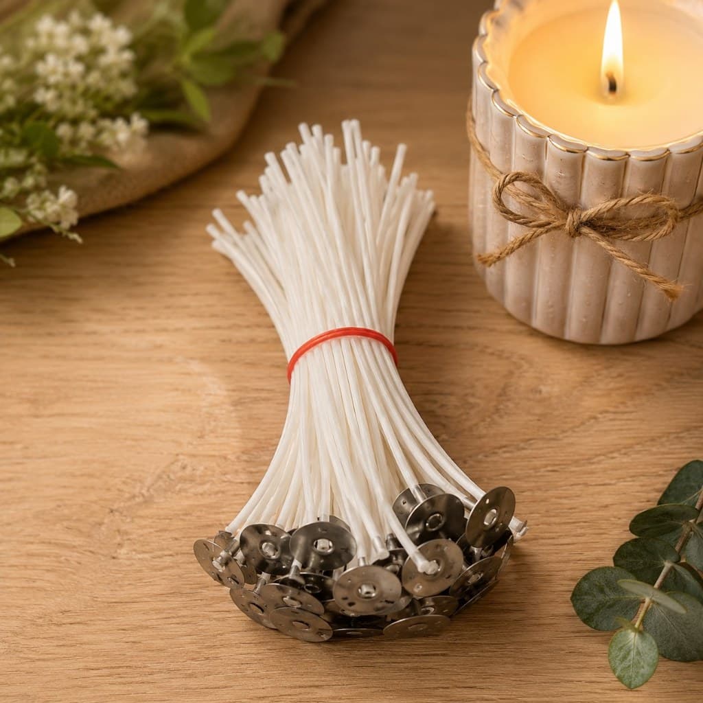 Pavio 2mm A2030 c/ 10 cm Para Velas Decorativas I Pavio de algodão p/ velas aromáticas 10 cm A2030