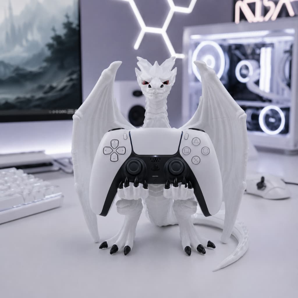 Suporte Porta Controle Xbox one x / PS5 Dragão  Organizador Manete Jogos PS5