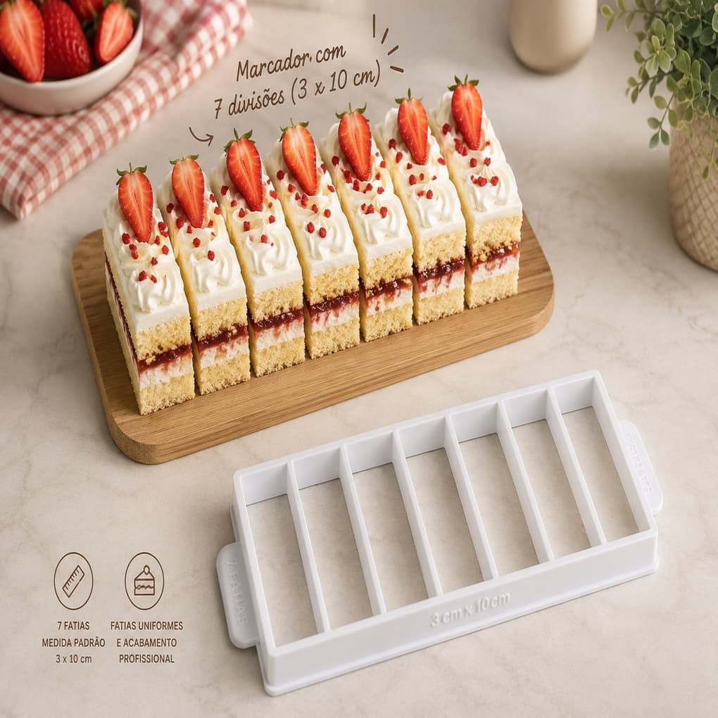 Marcador de Fatia de Bolo Silice Cake Bolo Gelado