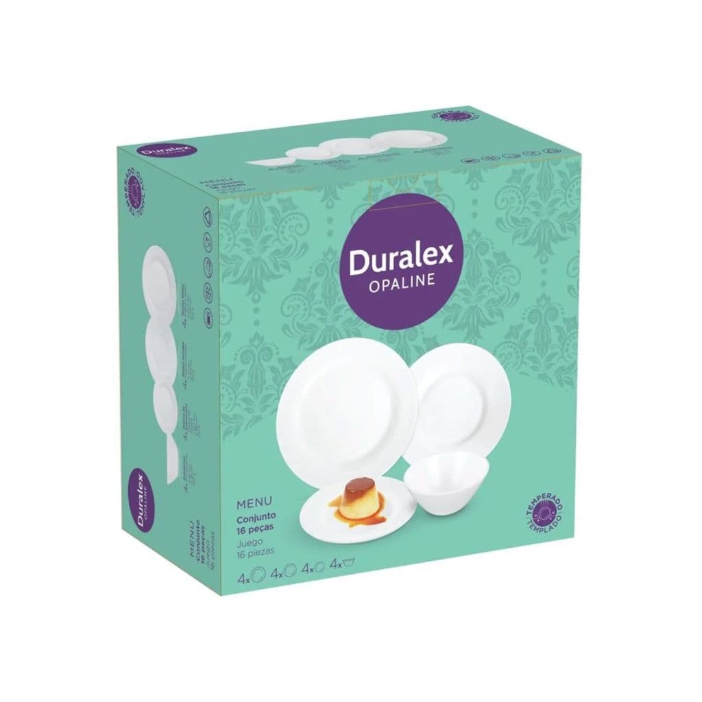 Aparelho de Jantar, Menu, 16 Peças, Branco