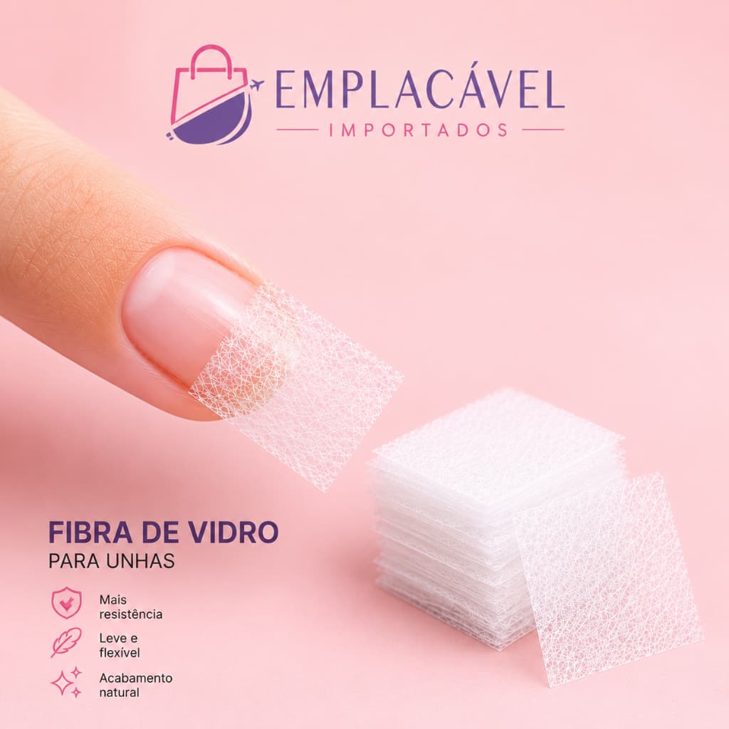 Fibra de Vidro Seda para Unhas Folhas | Alongamento, Blindagem e Reparo | Manicure Profissional