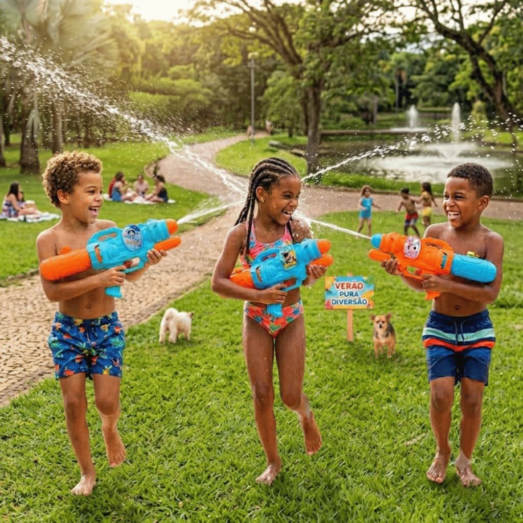 Arma Lança Água De Brinquedo Infantil Grande Potente Praia Verão Piscina Parque Ar livre Divertido