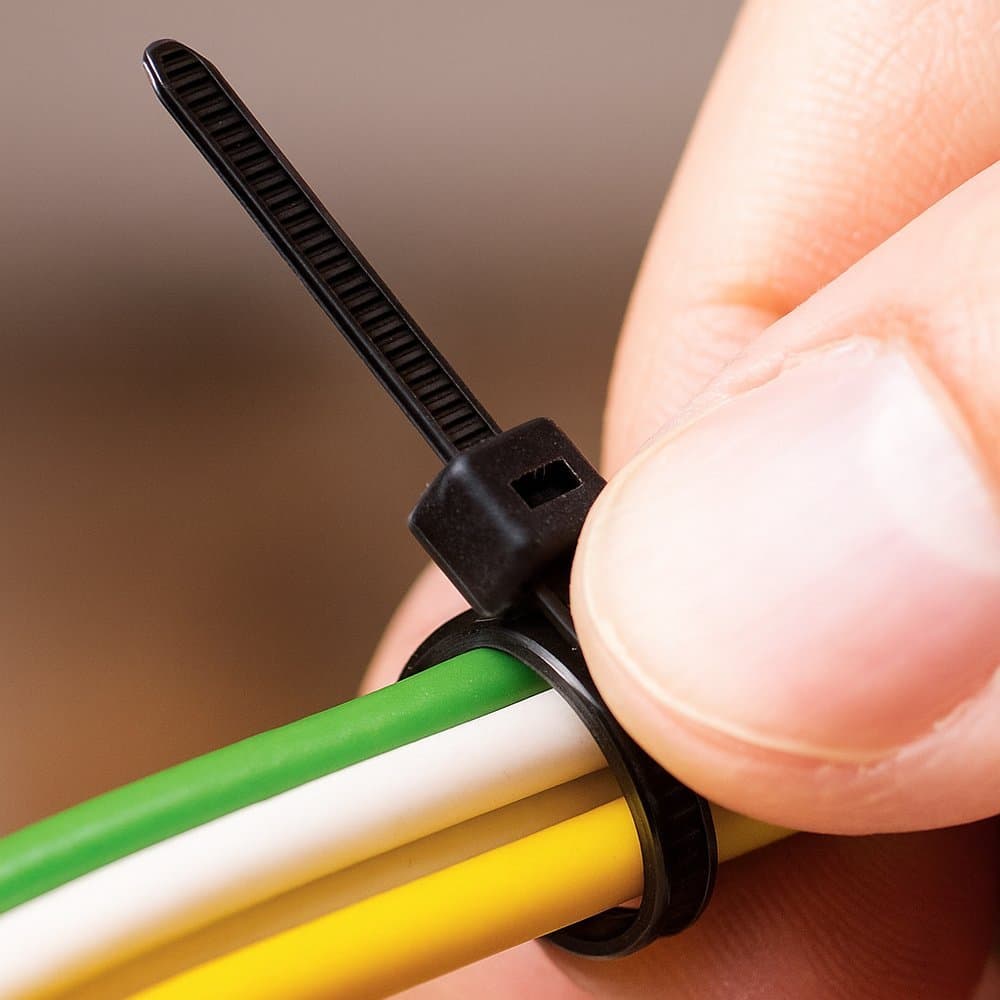 Abraçadeira de Nylon 20cm x 3,6mm com 100 Unidades - Preta