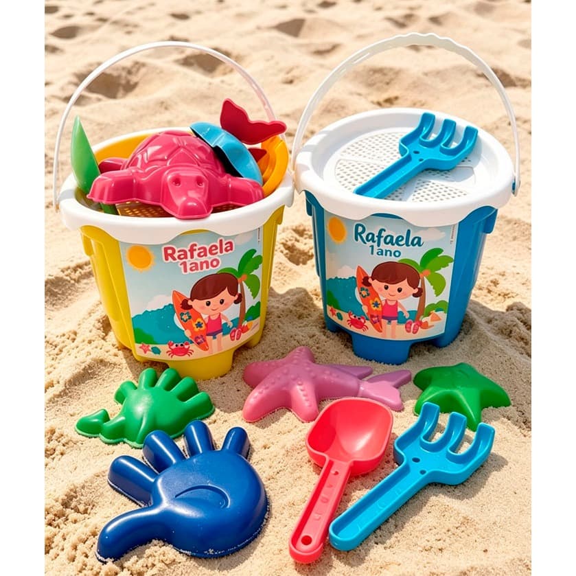 10 Kits Balde de Praia - Surf | Baldinhos de Praia PERSONALIZADO | Tema da sua festa | Lembrancinha Personalizada