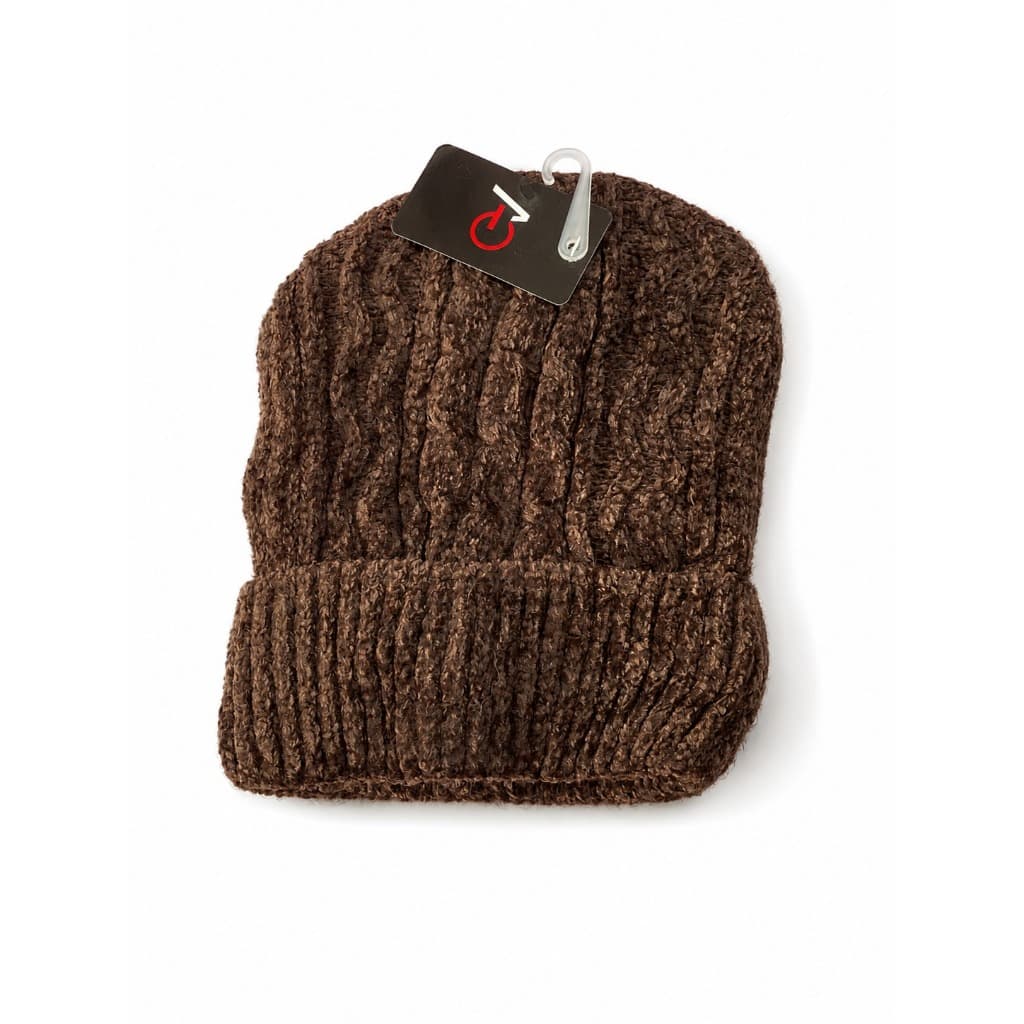 Gorro Tricô Canelado Marrom Unissex Touca Inverno Quentinha