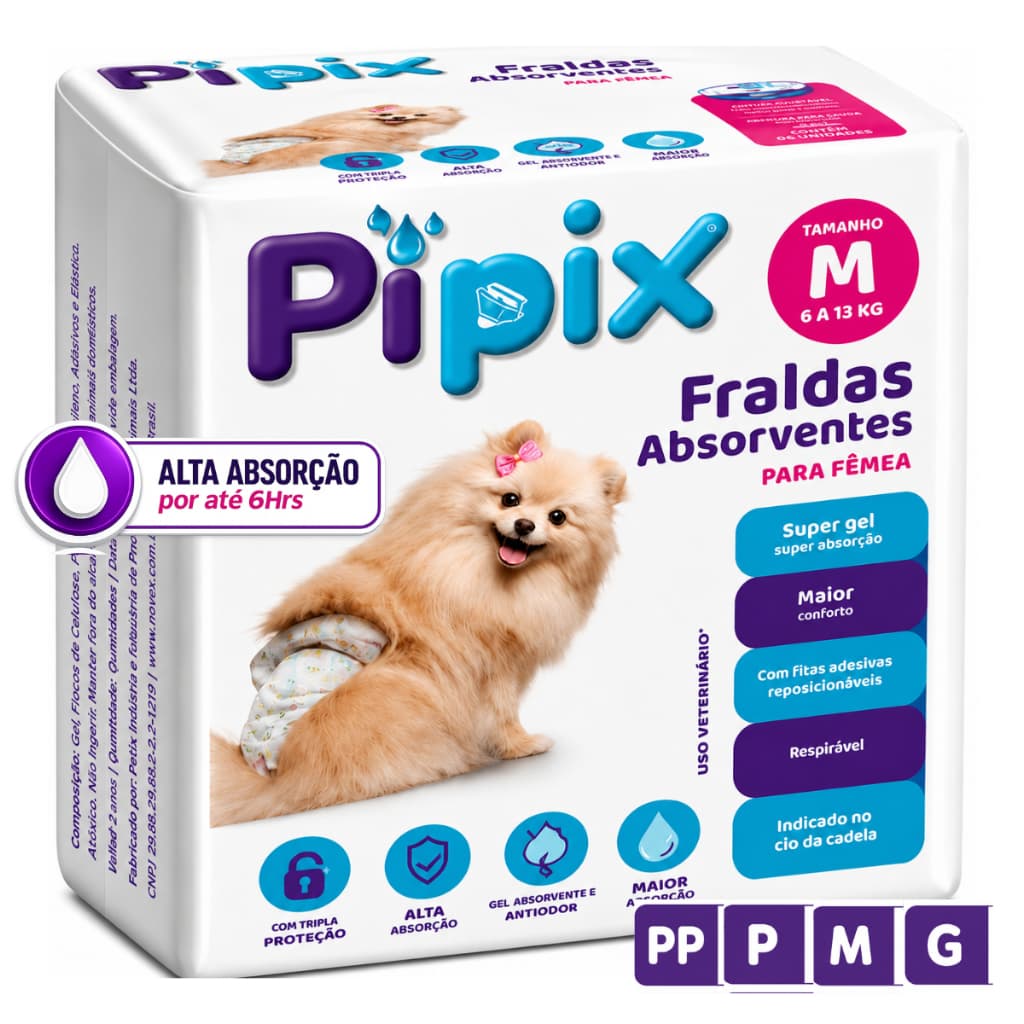 Fralda Calcinha Descartável Higiênica Para Cachorro Fêmea