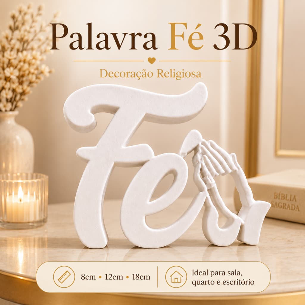 De Sala Decoração Fé Mesa 8cm 12cm 18cm - Centro