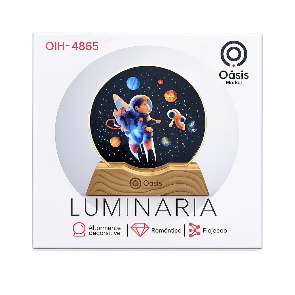 Luminária Decorativa 3d Led Infantil Oásis Market