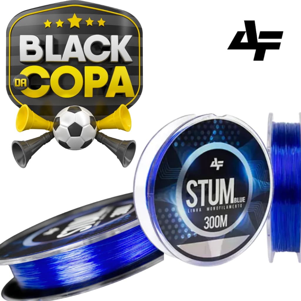 LINHA MONOFILAMENTO NYLON 300M STUM BLUE 0,18Lb 0,30Lb 0,37Lb 0,45Lb ALBATROZ FISHING
