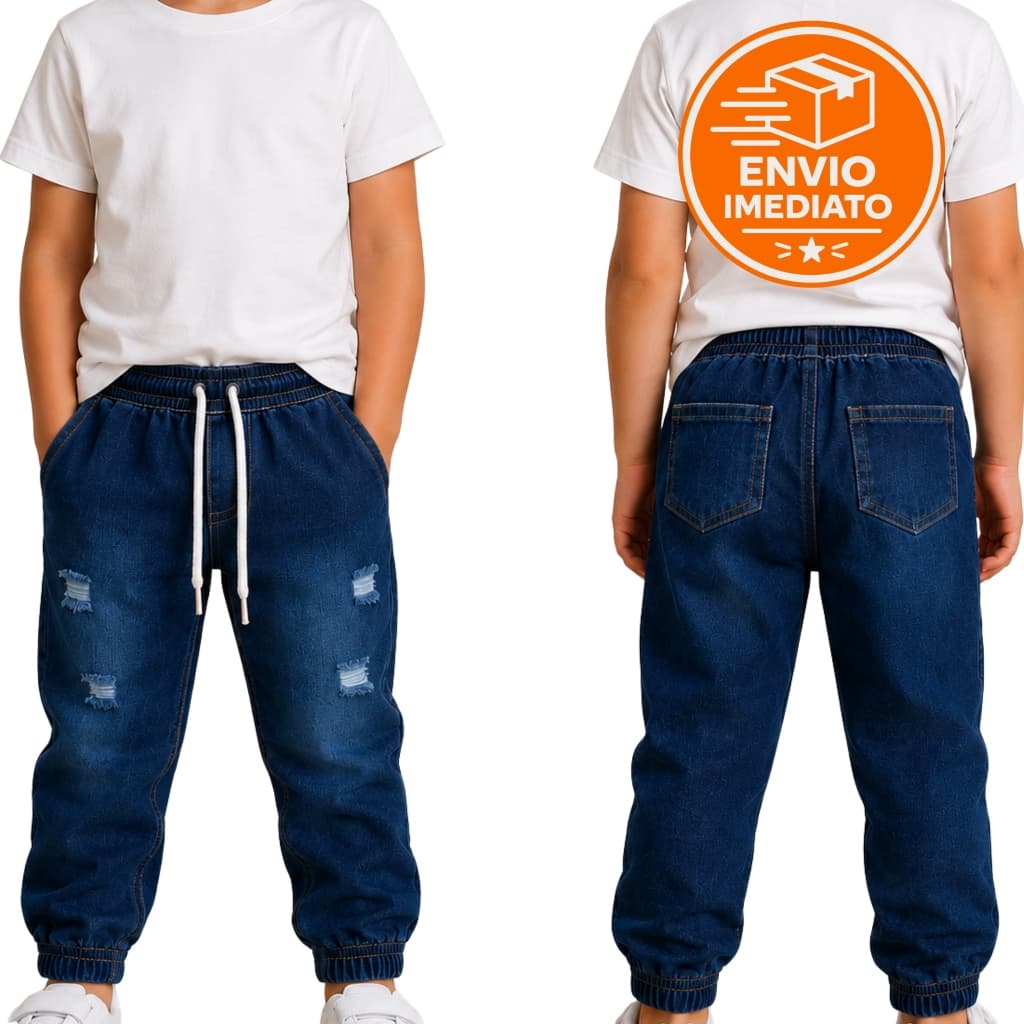 Calças Jogger Infantil Calça de Criança Jeans Bebê Infantil Juvenil Meninos Sarja