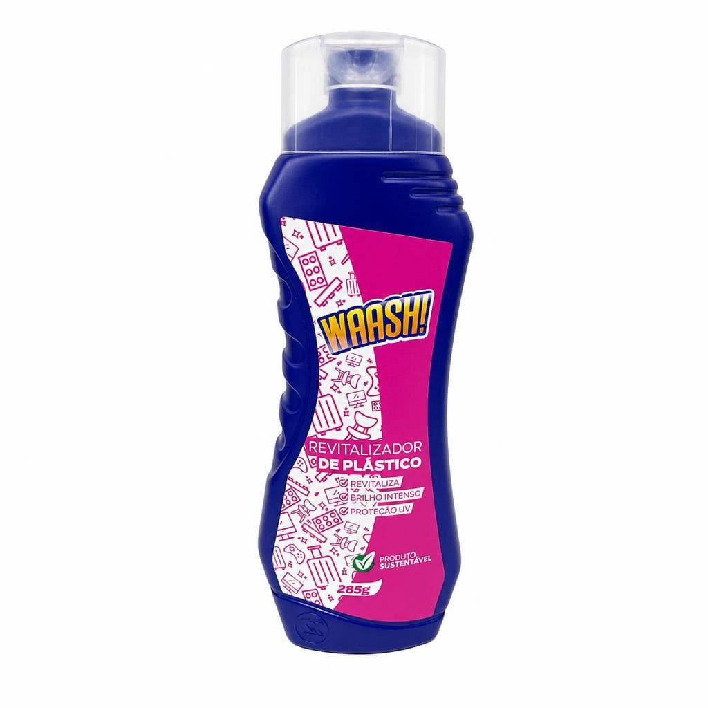Revitalizador de Plásticos WAASH! Radiex 285g – Brilho Intenso + Proteção UV | Painel, Para-choque e Borrachas