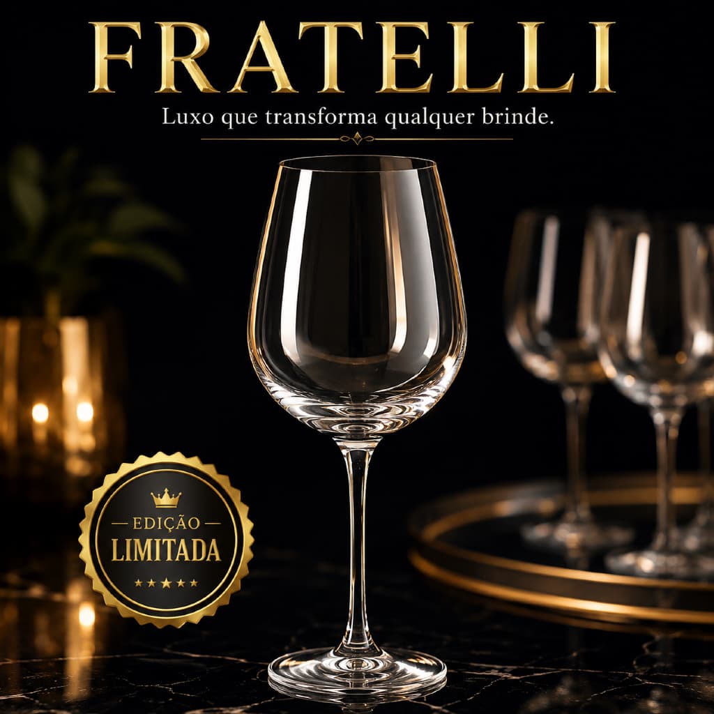 Jogo 6 Taças Cristal 440ml Elegância Requinte Transparente Ideal Vinho Beleza Mesa