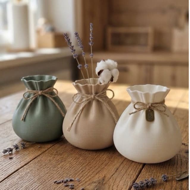 Vaso Decorativo Moderno Estilo Trouxinha | Vaso para Flores Secas | Decoração Minimalista