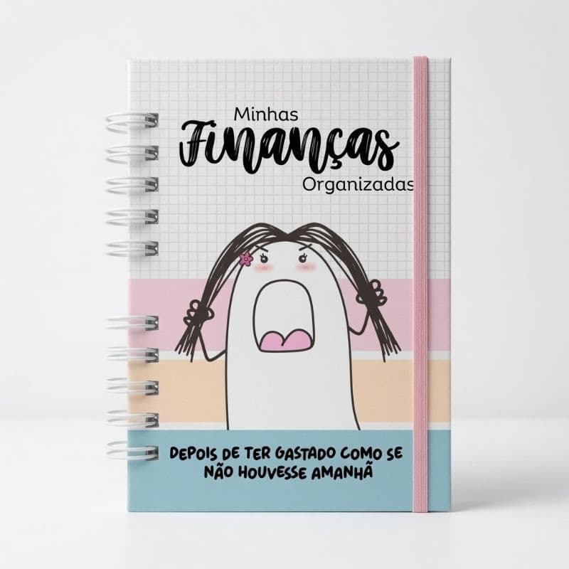 Planner Financeiro 2026 Flork  Permanente A5 | Minhas Finanças Organizadas Capa dura