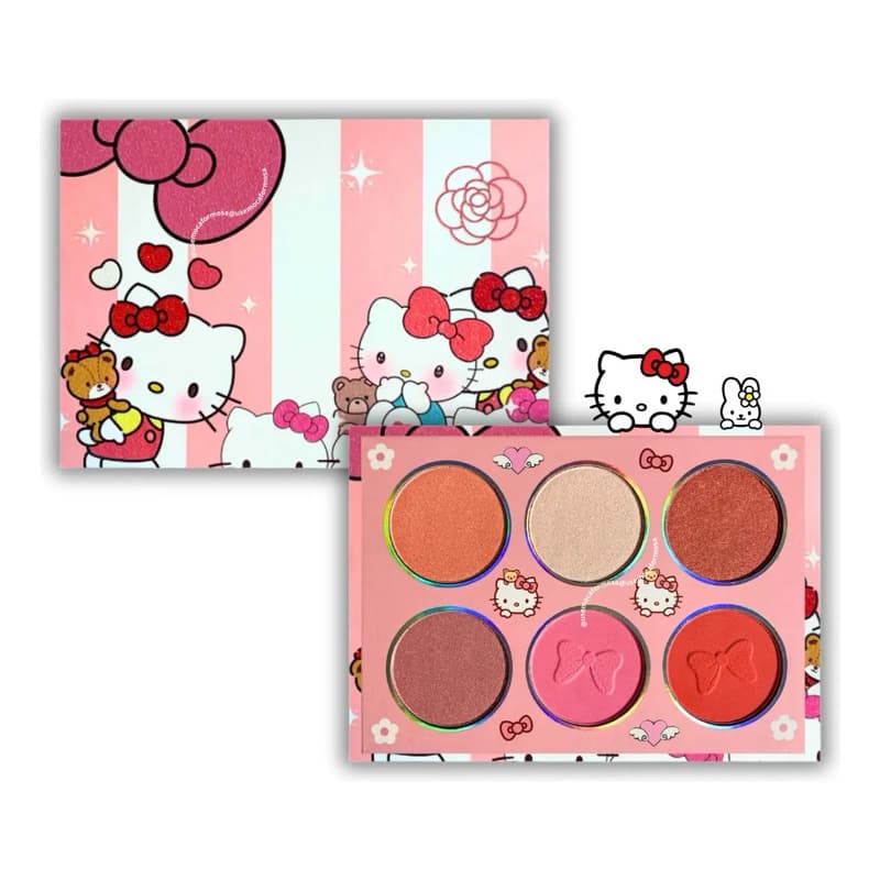Paleta de Maquiagem Blush e Iluminador da Hello Kitty - Kids