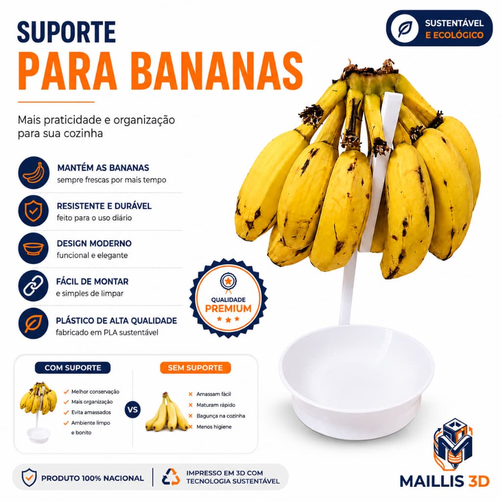 Suporte para Bananas com Fruteira