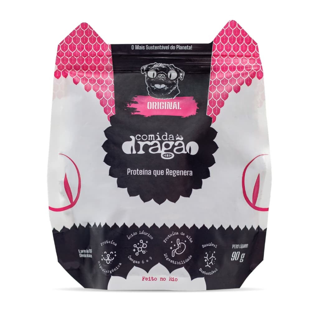 Petisco Natural Proteína Bsf Para Cães e Gatos - 90g - Comida de Dragão