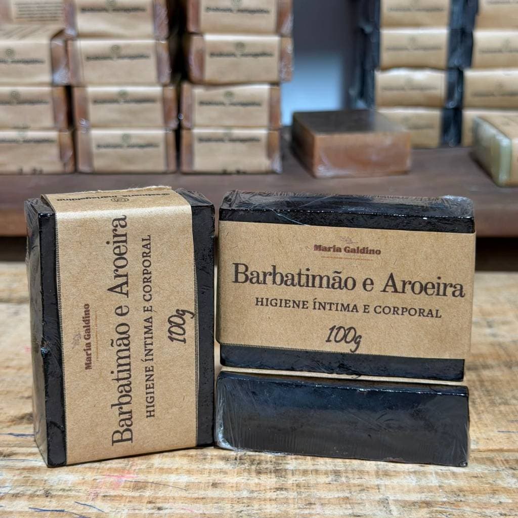 Sabonete de Barbatimão e Aroeira  Intimo,Antimicrobiano,Antibacteriano,Artesanal Pimenta Rosa