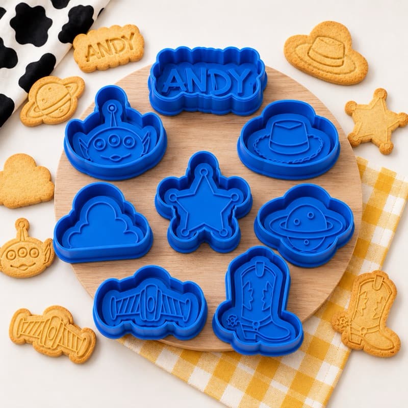Kit 8 Cortadores de Biscoitos Toy Story Pasta americana,Massinha