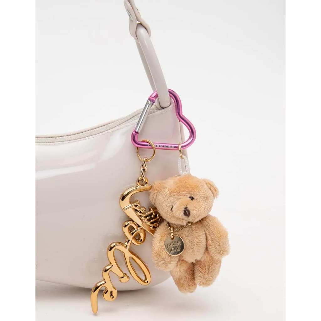 Chaveiro Petite Jolie Urso Feminino Para Bolsa Com Mosquetão