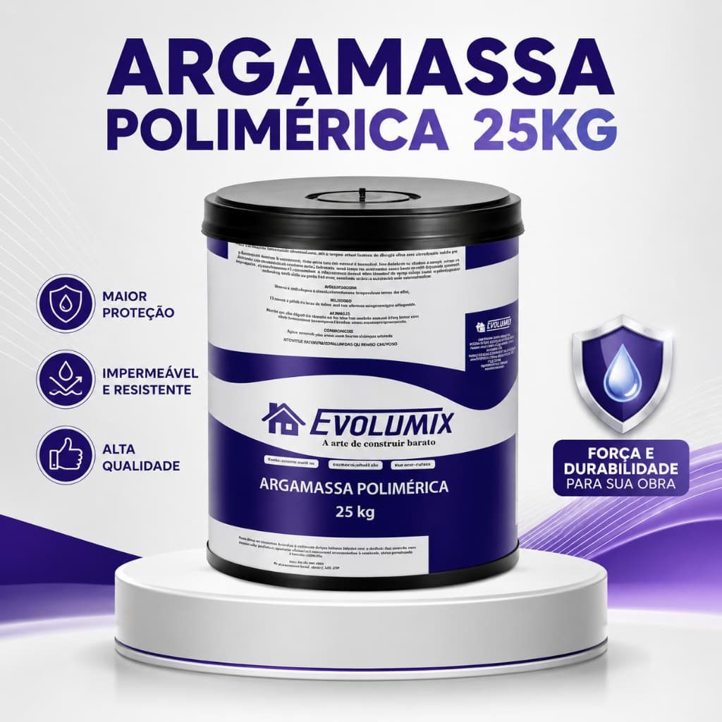 Argamassa Polimérica 25kg Massa Pronta Para Construção Assentar Blocos Tijolos Economia Eficiente