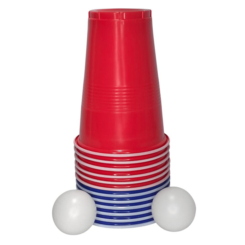 Kit Beer Pong Jogo de Cerveja com Copos e Bolinha de Ping Pong