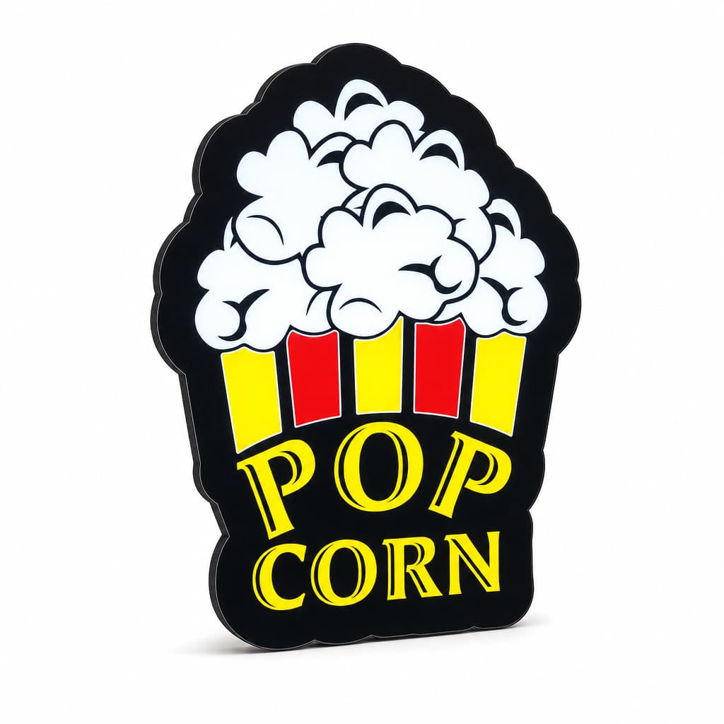 Letreiro Luminoso Decoração Pipoca Pop Corn