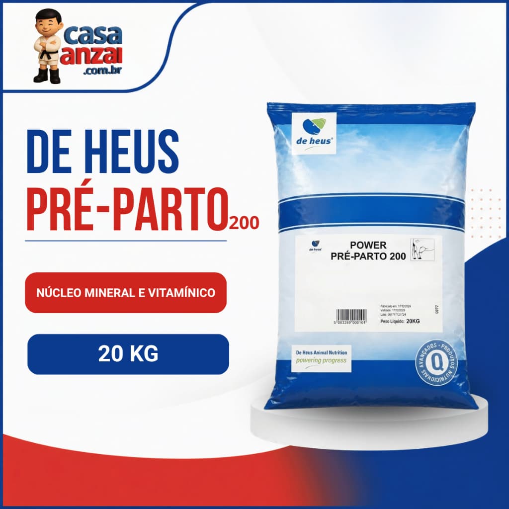 Núcleo Power Pré-Parto 200 20kg De Heus Para Vacas Leiteiras