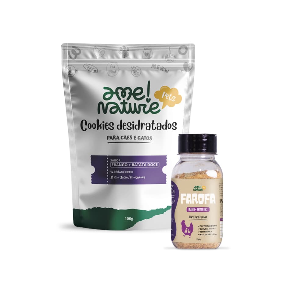 Saborizante de Ração Pet Sabor Frango 150gr Cachorro e gato + 1 pacote de petisco 100gr Desidratado