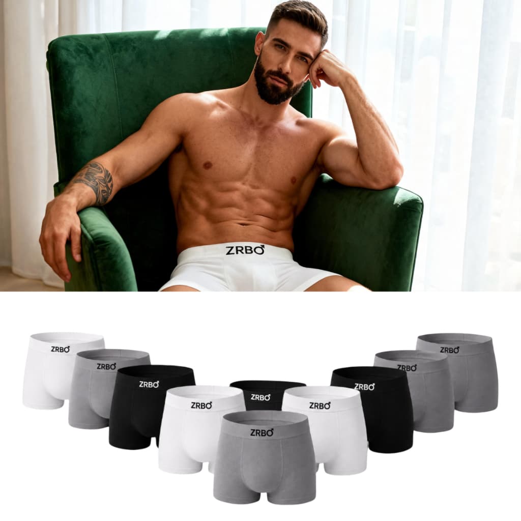 Kit 10 Cuecas Boxer Zrbo Original Algodão Box Confortável Masculinas