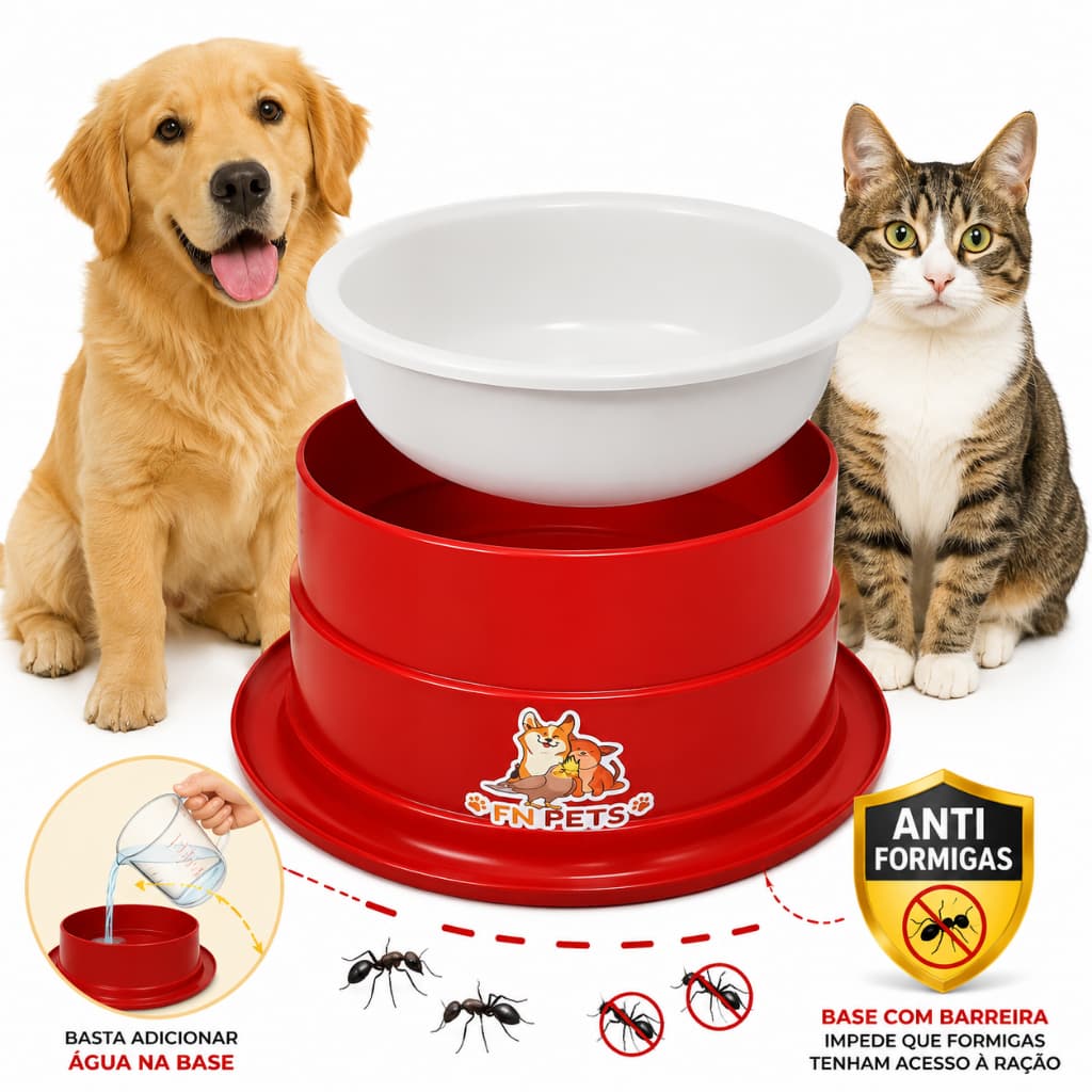 tigela para comedouro de cachorro e gato 400ml ou comedouro elevado anti formigas pet premium