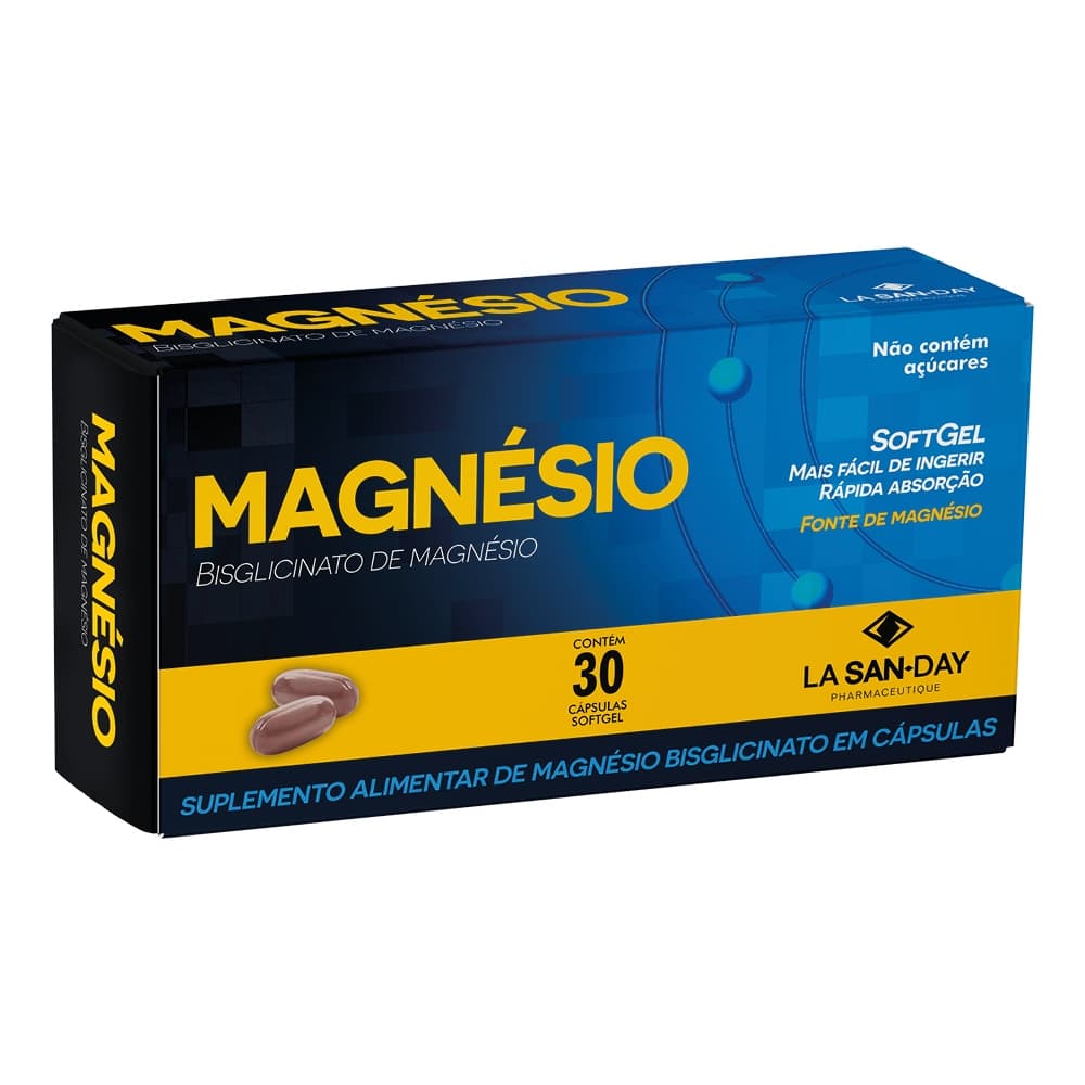 Magnésio Bisglicinato 1000mg - 30 Cápsulas - La San Day