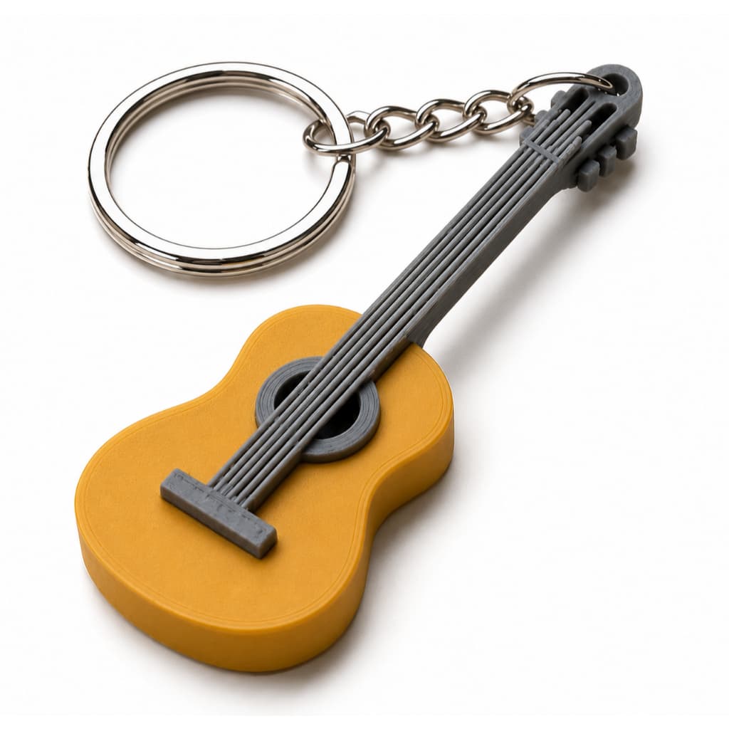 Chaveiro Violão Miniatura 3D 8cm Guitarra Acústica Presente para Músicos