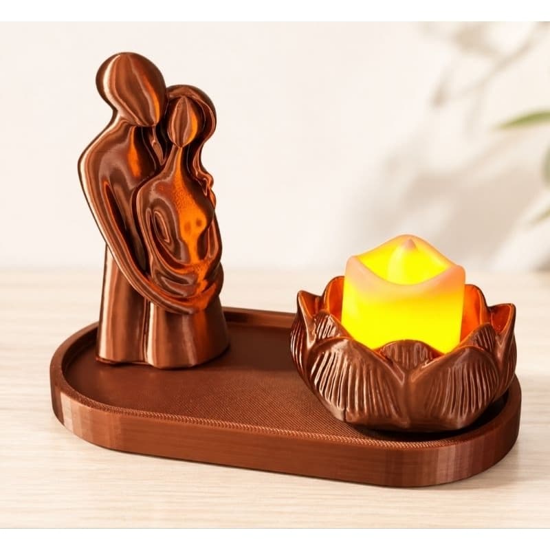 Presente Minimalista Casal de namorados Decorativo Romântico Estátua Amor Decoração Moderna Impressão 3D.