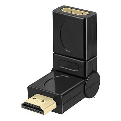 ADAPTADOR HDMI MACHO PARA FEMEA ARTICULAVEL 360GRAUS