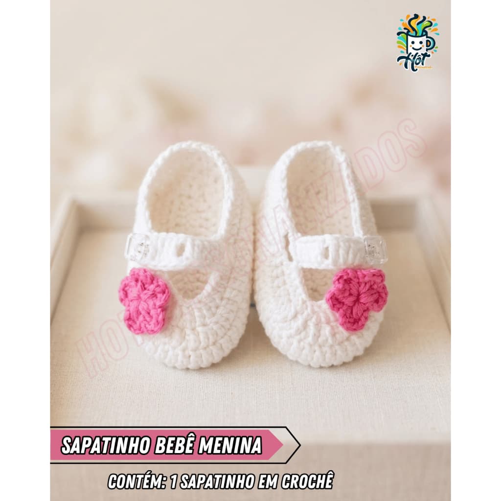 Sapatinho de Crochê para menina Feito à Mão – Conforto e Estilo para seu Bebê Hipoalergênico