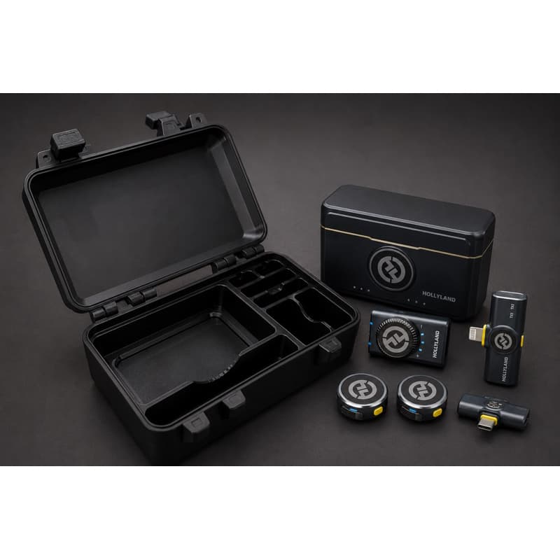 Case Caixa Estojo para organizar Microfone Hollyland Mark M2 Caixa protetora Anti Impacto para transporte armazenamento