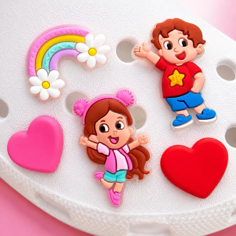 Kit Pins para Babuche – Maria Clara e JP | Enfeites Emborrachados para Sapato Infantil