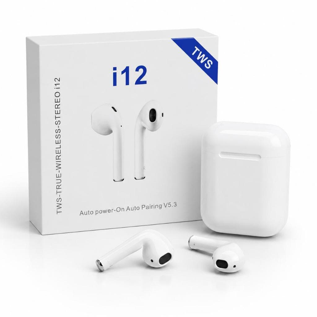 Fone Bluetooth i12 TWS Sem Fio Touch 5.3