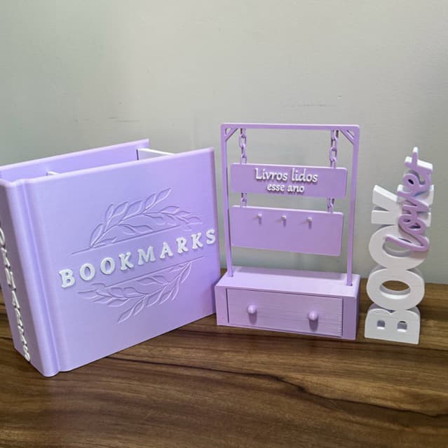 kit Decoração leitoras/ Porta Marca Página/ Contador Livros