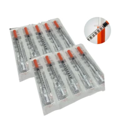 Seringa Insulina Agulha Fixa Fina - KIT 50 UN - 1ML - 0,6 X 0,25mm - Cepalab