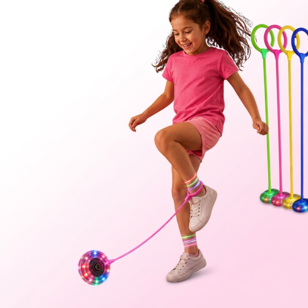Pula Corda Giratório Com Led Gira Pula Corda LED Pisca Infantil para Férias