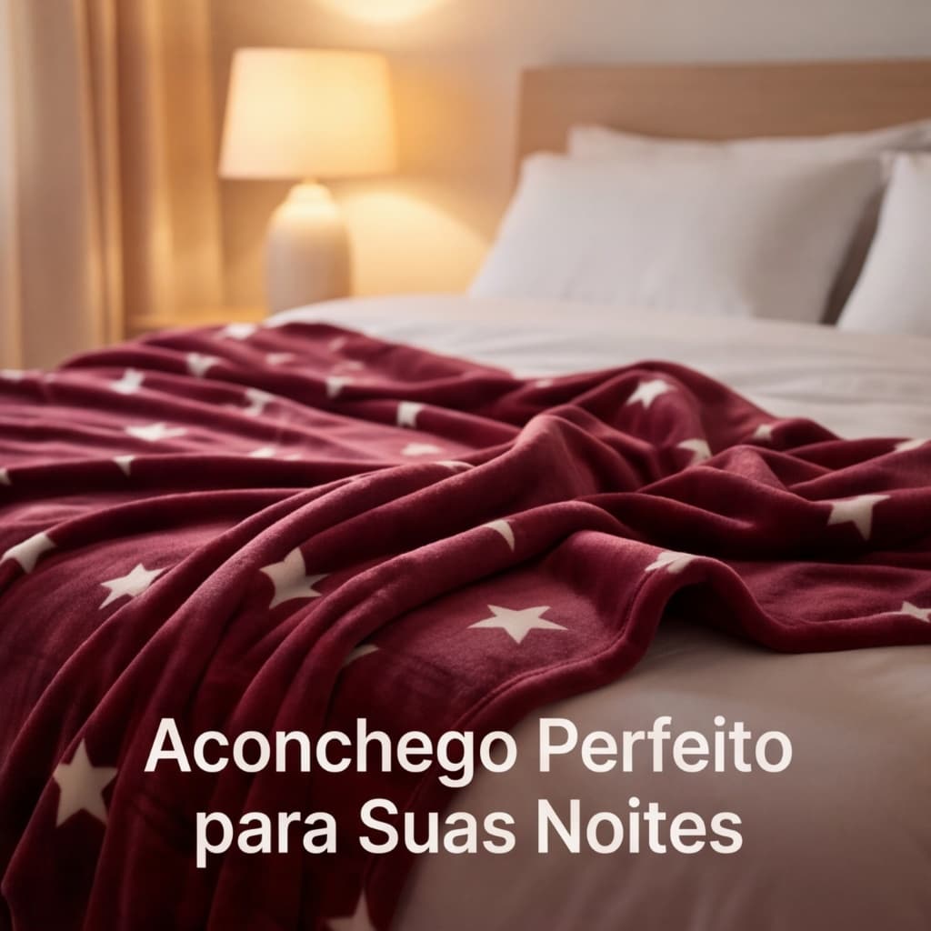 Manta Micro Fibra Casal Estampada 180x200cm 100% Poliester