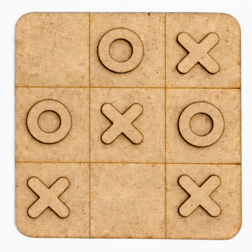 Kit  Jogo da Velha MDF Tabuleiro 10cm x 10cm Lembrancinha Festa Infantil Brind Escolar Educativo