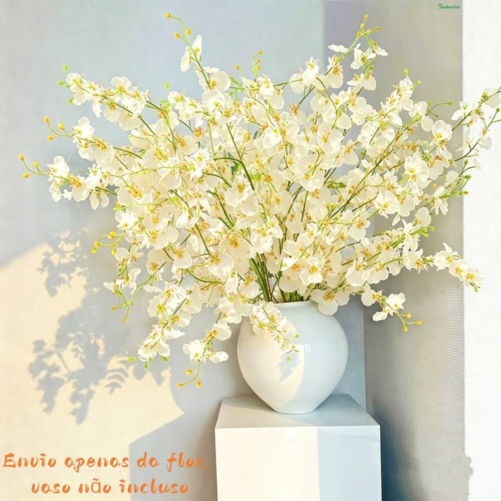 Kit 10 Galho Flor Orquidea Artificiais 450 Flores Rosa Orquídeas Artificial Decoracao Para Arranjos E Decoraç