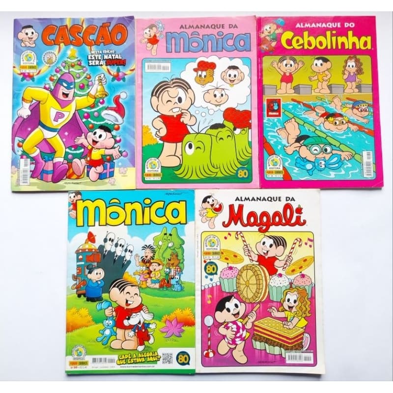 Kit 5 Gibis Turma da Mônica Panini Comics