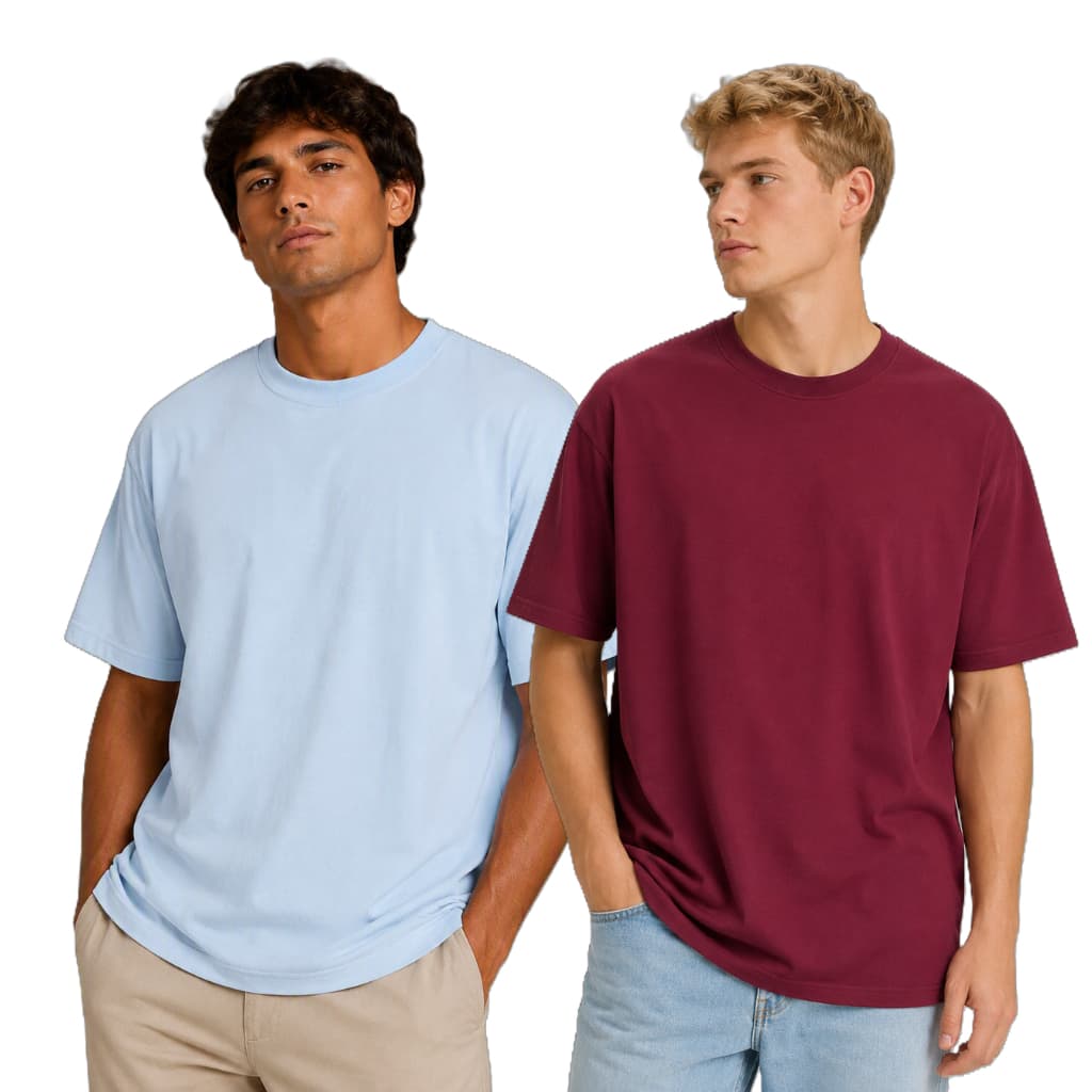 Kit 2 Ou 1 Camiseta Masculina Oversized Básica 100% Algodão Premium Streetwear Plus Size (P ao G3)