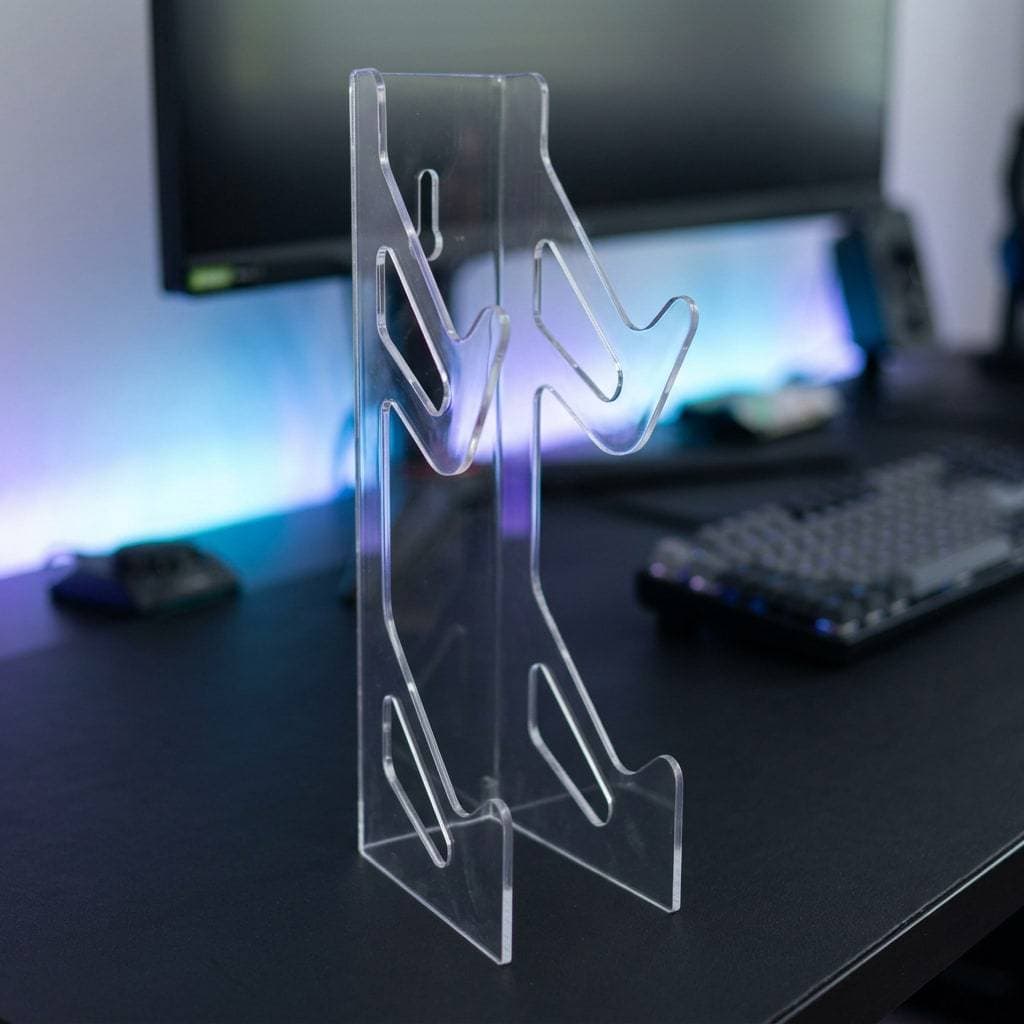 Suporte de Controle Video Game Universal Gamer PS4 PS5 Xbox Acrílico Transparente