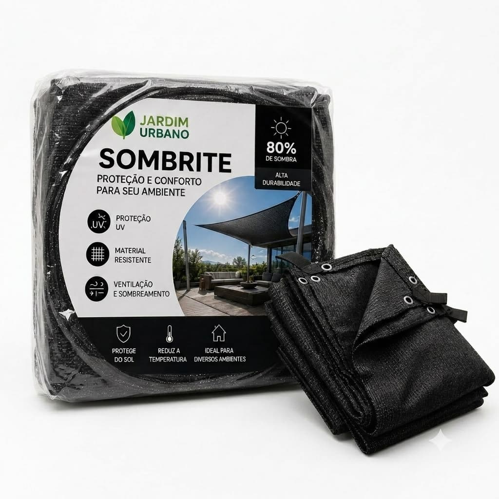 Tela Sombrite 80% Proteção UV - Sombra Garagem Piscina Jardim