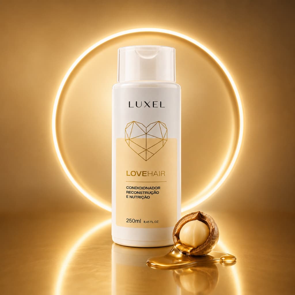 Condicionador Reconstrução e Nutrição - Love Hair Gold - 250g - LUXEL